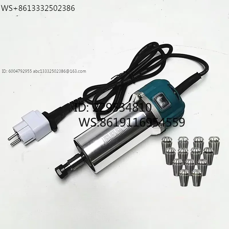 1.5KW 1500W Air Cooled Spindle Motor with ER11 Collet Chuck 64mm Diameter for DIY CNC Router Engraving Machine