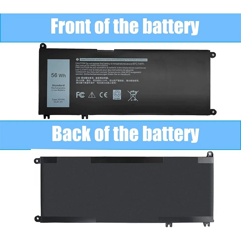 33YDH Laptop Battery for Dell Latitude 13 3380 14 3490 15 3590 3580 Inspiron 7000 7778 7773 15 7577 G3 3579 3779 G5 5587 G7 7588 view 3