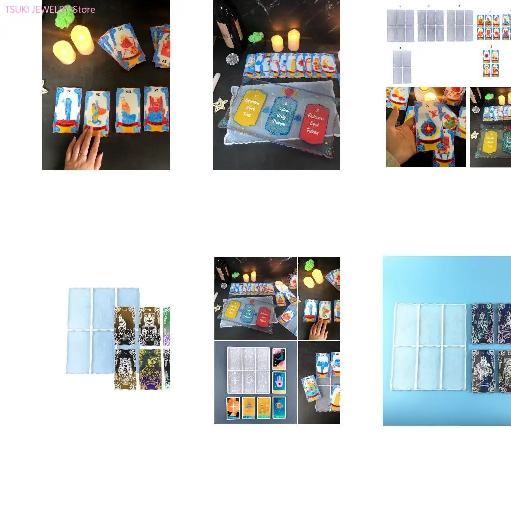 

62KE Card Board Set Epoxy Mold Handcraft Chess Entertainment Production Tools for DIY