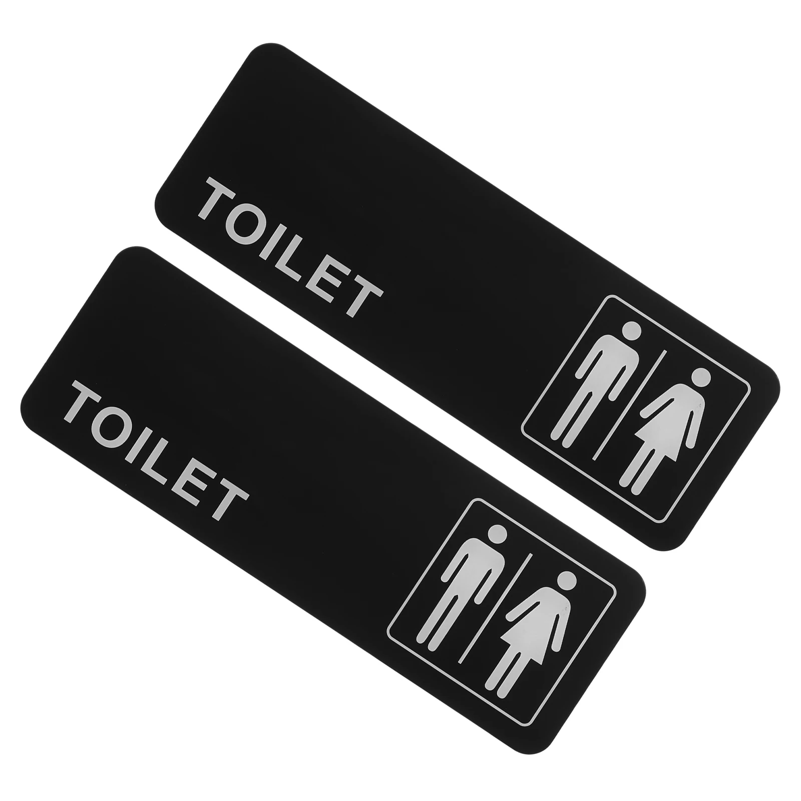 2PCS Toilet Signs Materials Toilet Restroom Sign Sign Easy Installation Bathroom Door Signs Versatile Use