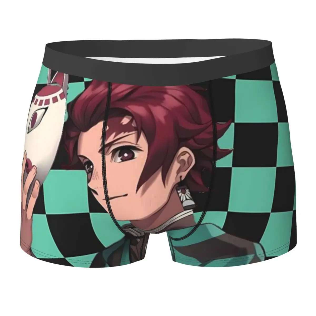 

Tanjiro Kamado Demons Slayers Underwear Man Underpants Customs Elastic Boxer Shorts Trenky Boxer Brief Plus Size 2XL