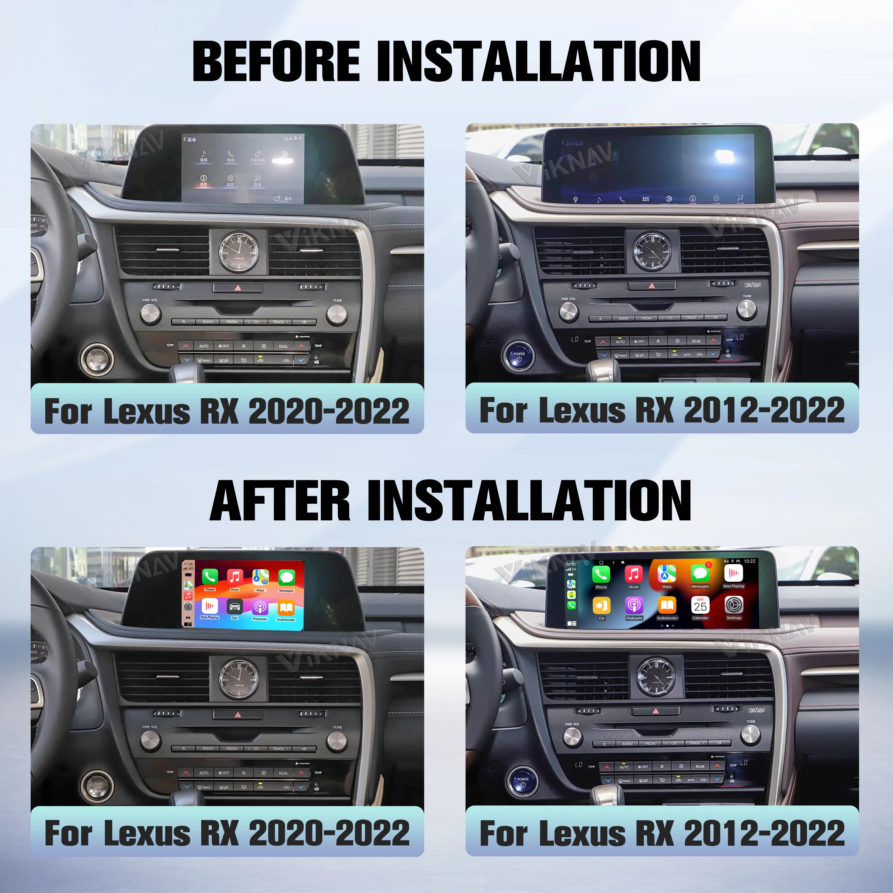 Linux Interface Box for Lexus RX 2012-2022 Wireless CarPlay Decoder Android Auto GPS Navigation Original Car Radio Screen