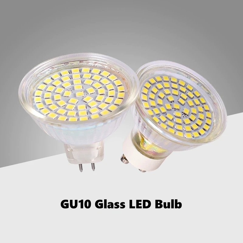 

2pcs GU10 Glass LED Bulb SMD2835 120 Degree Beam Angle Dia50mm 5W Lamp Cup WW CW 85-265V/220V Light Bulb for Ceiling Wall Lamp