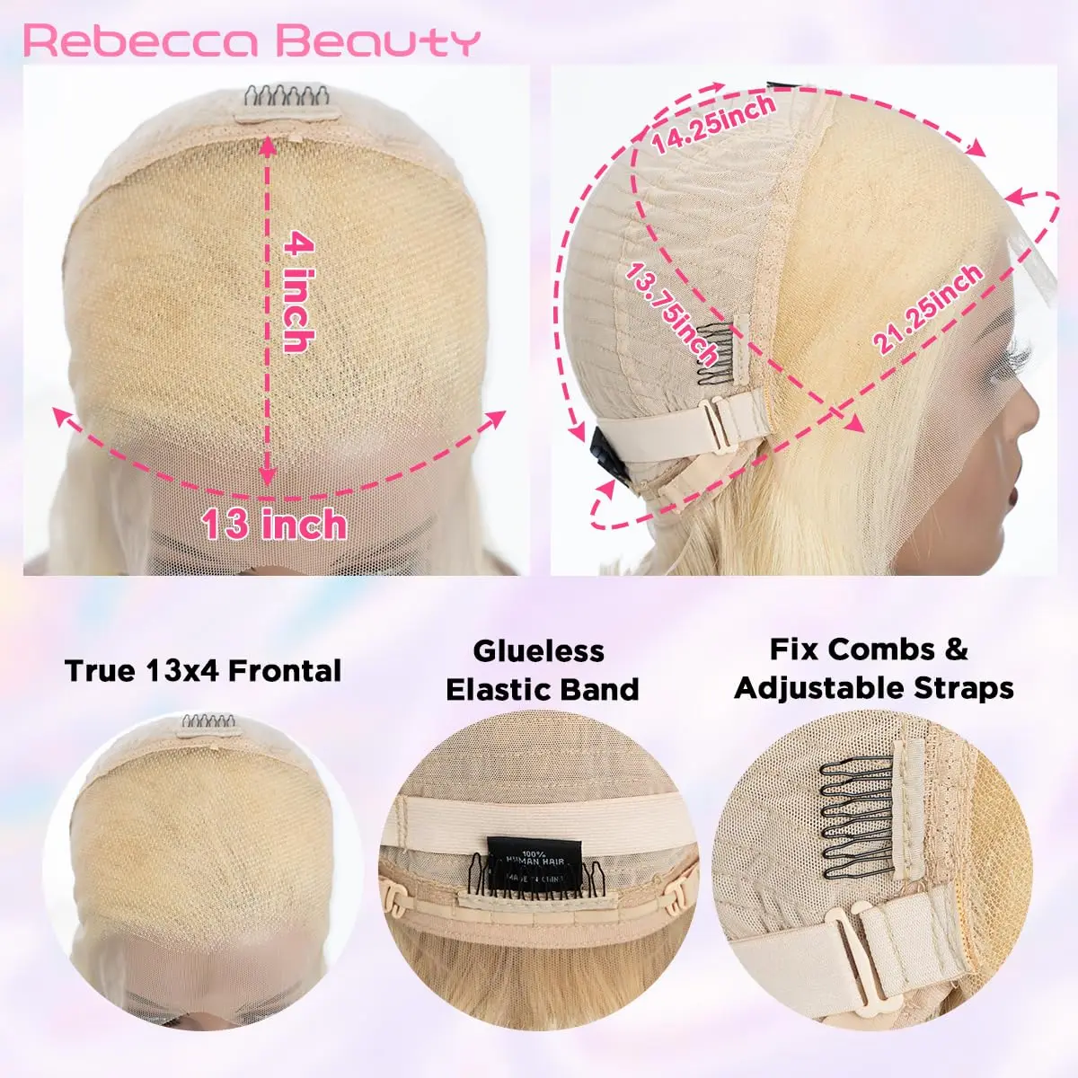 13x4 frontal hd transparente laço perucas de cabelo humano 613 loira em linha reta curto bob pré arrancado peruca de cabelo humano para mulher 10 Polegada