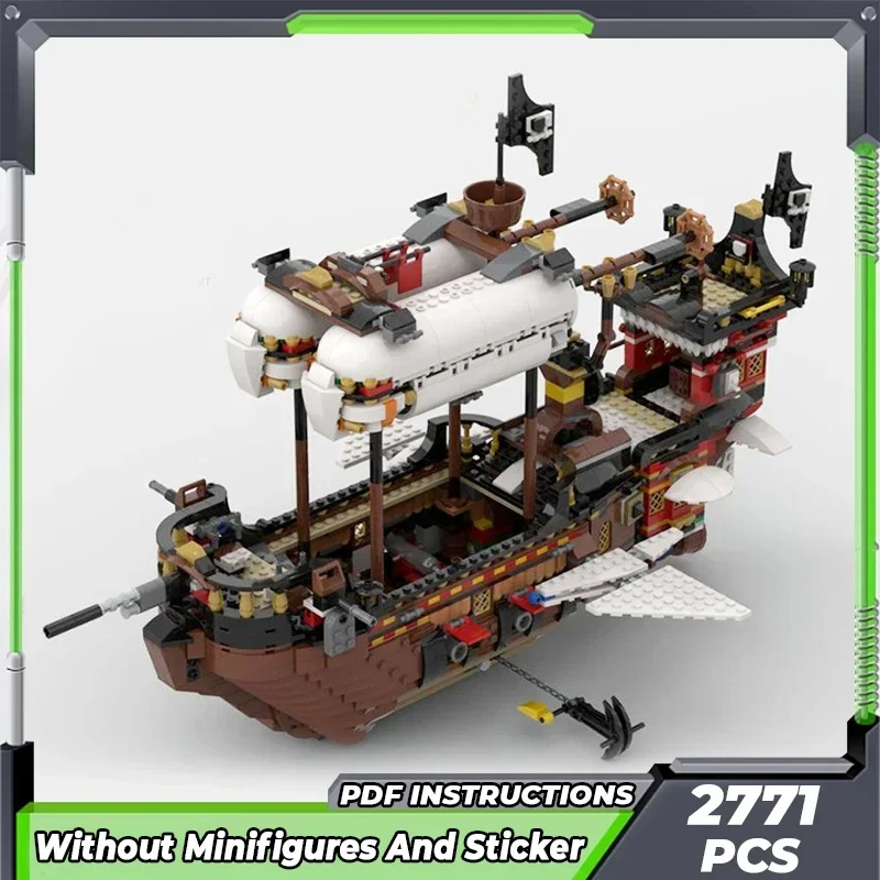 Moc Building Bricks Military Model Pirates Great Airship Technology Modular Blocks Gifts Toys For Children DIY Sets Assembly