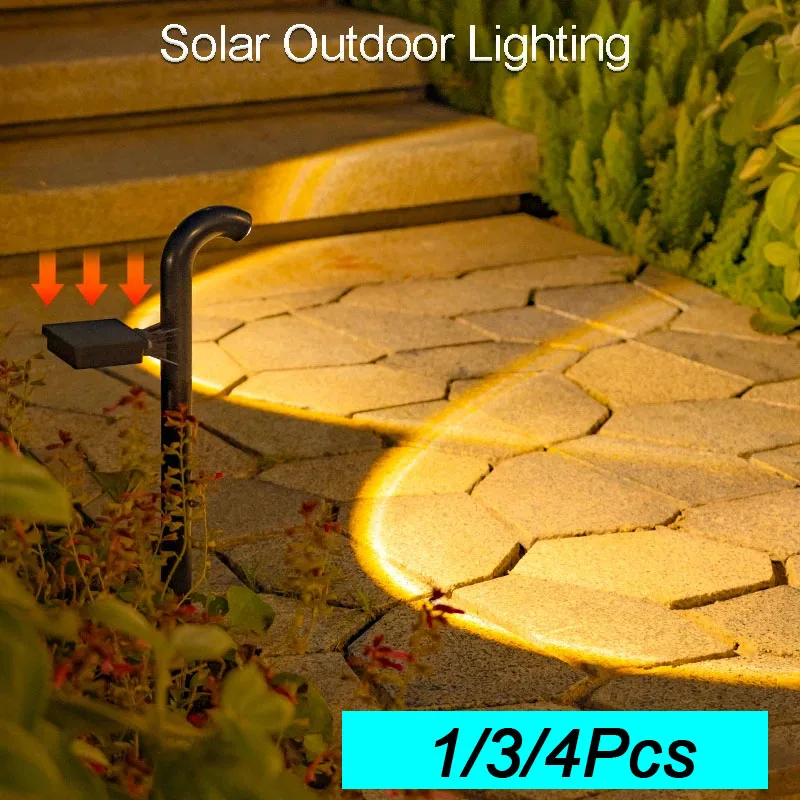 1-4 Pcs Super Bright Solar LED Spotlight – IP55 Waterproof Outdoor Lawn Lamp, Path Light for Garden Walkway Decor