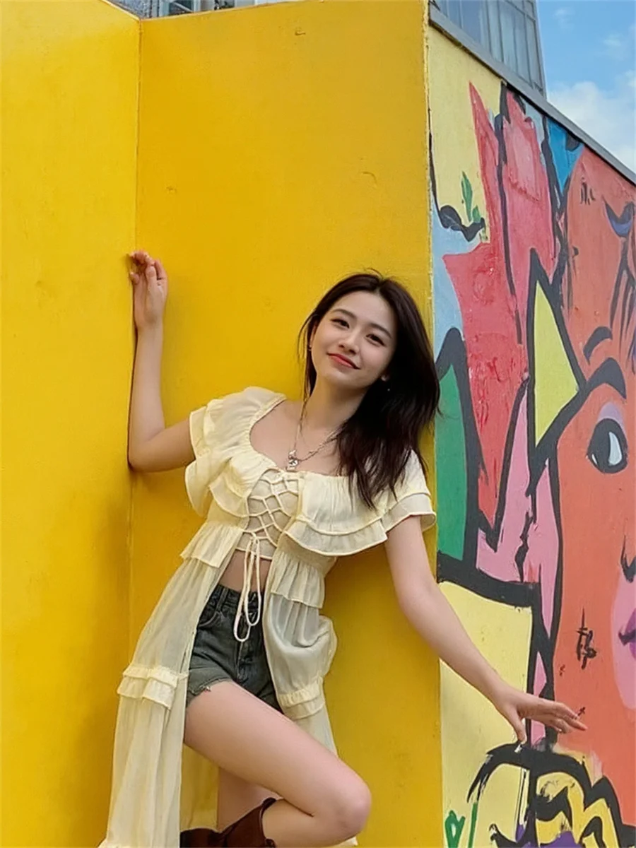 Women'S Long Summer Dresses Folds Ankle-Length Side-Slit High-Slit Splited Splitting Cut-Out Cutout Hollow-Out Hollowing Holes