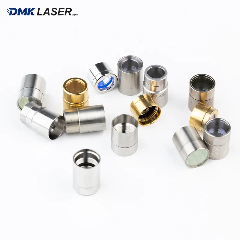 Raycus QBH Protective Cap Window Crystal Gold/Silver D12.8H12 D12.8H16 D15 For Welding Cutting Laser Source Optical Fiber Cable