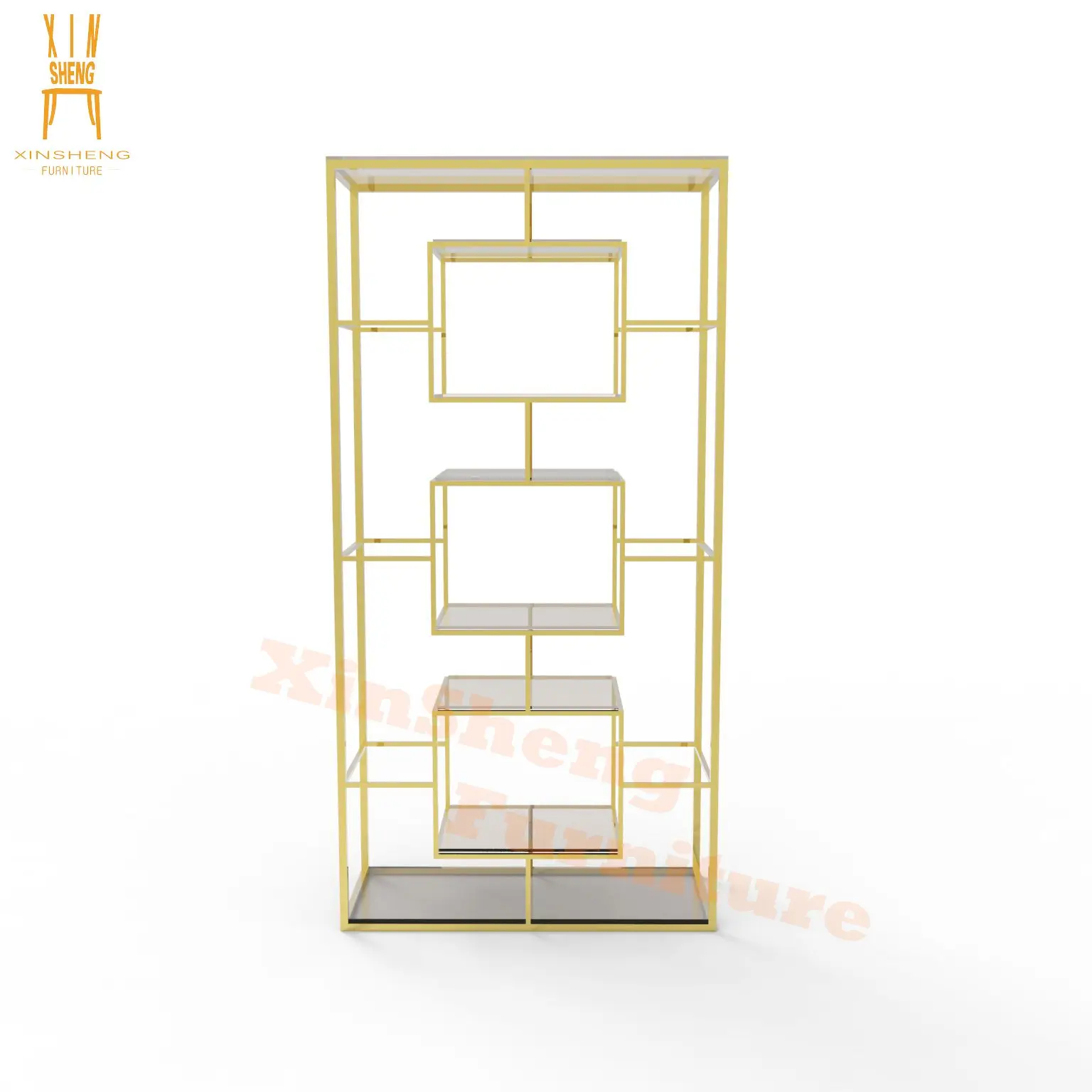 

Luxury Gold Wine Ehelf Bar Rack For Wedding Party