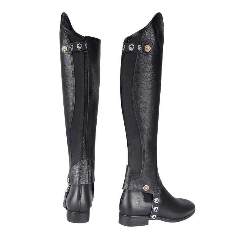 Genuine Leather Equestrian Leg Guards Cowhide Men Women Chaps Knight Equipment Protective Gear Available in All Seasons