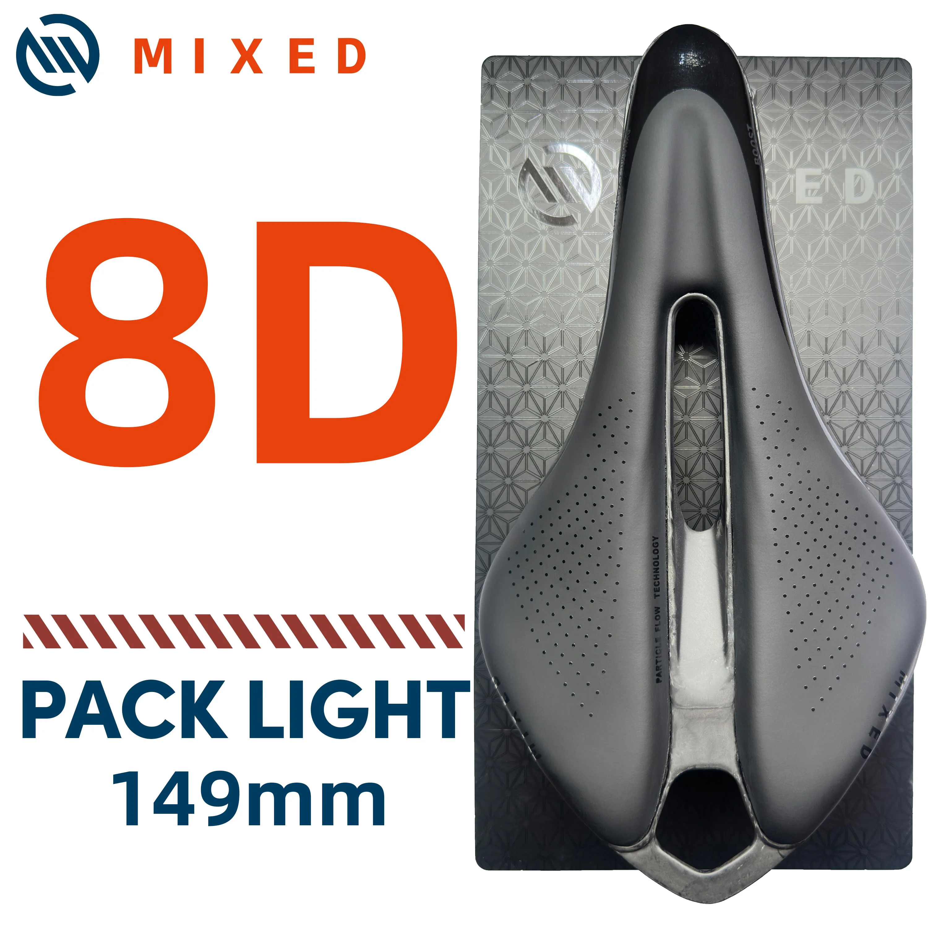 

MIXED 8D High-Stiffness Carbon Saddle - Integrated Molding + ParticleFlow Tech for Road/Gravel Bike