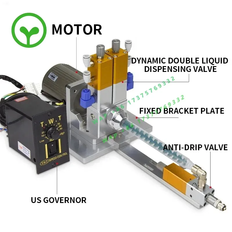 【Best-selling】Anti-drip Electric Stirring AB Double-liquid Dispensing Valve Lift-back Suction Dynamic Mixing Valve Pouring And G