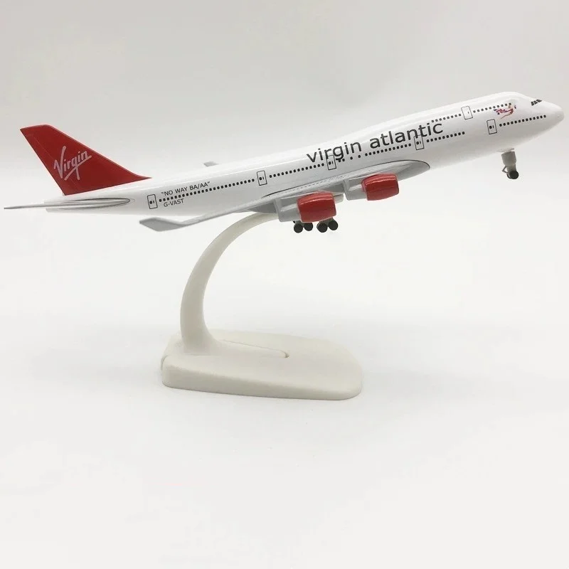 

Модель самолета B747 Virgin Atlantic Airways в масштабе 1/400, литая металлическая игрушка-самолет с подставкой, коллекционная модель B747 из сплава для демонстрации