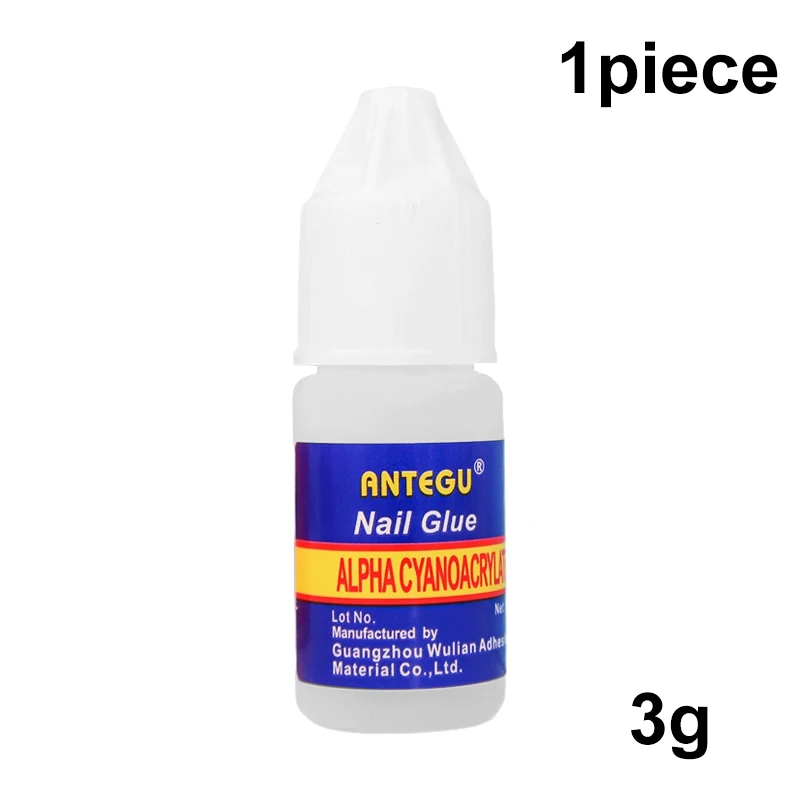 Cola para unhas 3g, garrafa macia profissional de longa duração, cola super forte para unhas, 1/5/10/20/30 peças, ferramentas para arte em unhas, strass