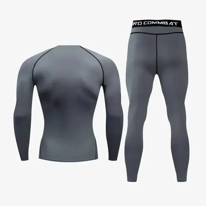 Sports Suits New Men's Compression Running Sets Quick DryTight Training Gym Fitness Rashguard Tracksuit Men 2 Pcs Sportswear Set