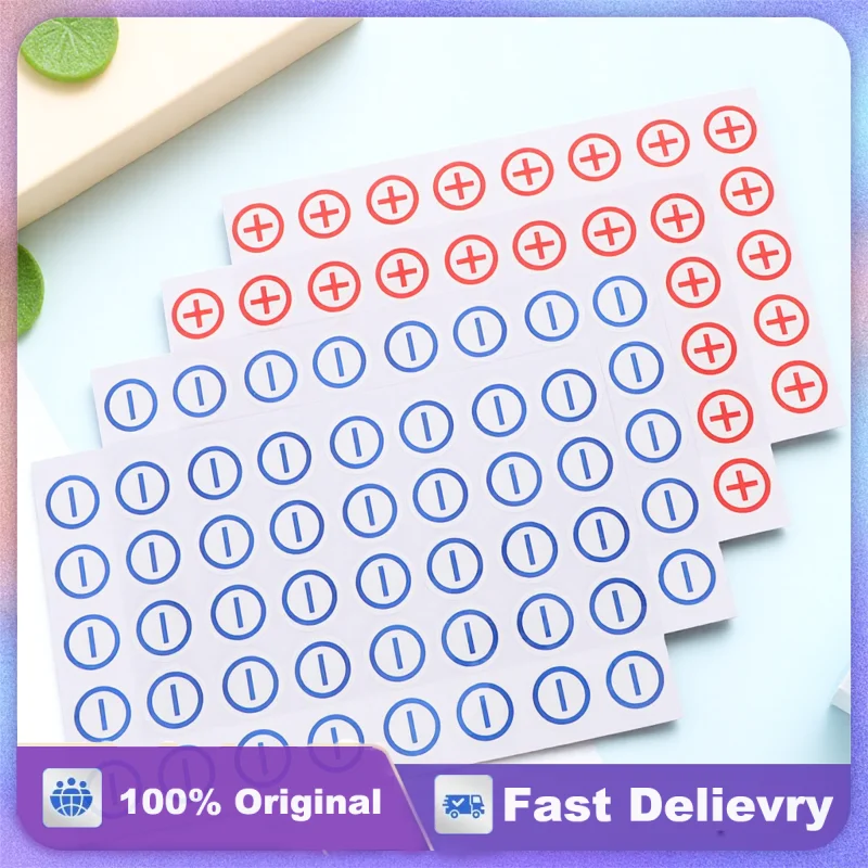 

4 Sheets Polarity Stickers Clear Identification Electric Panel Decals Strong Adhesive Warning Labels For