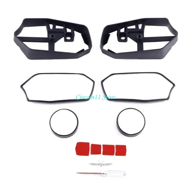 

Y1UB Motorcycle Mirror Wide View ABS Construction Direct Fit No Drilling
