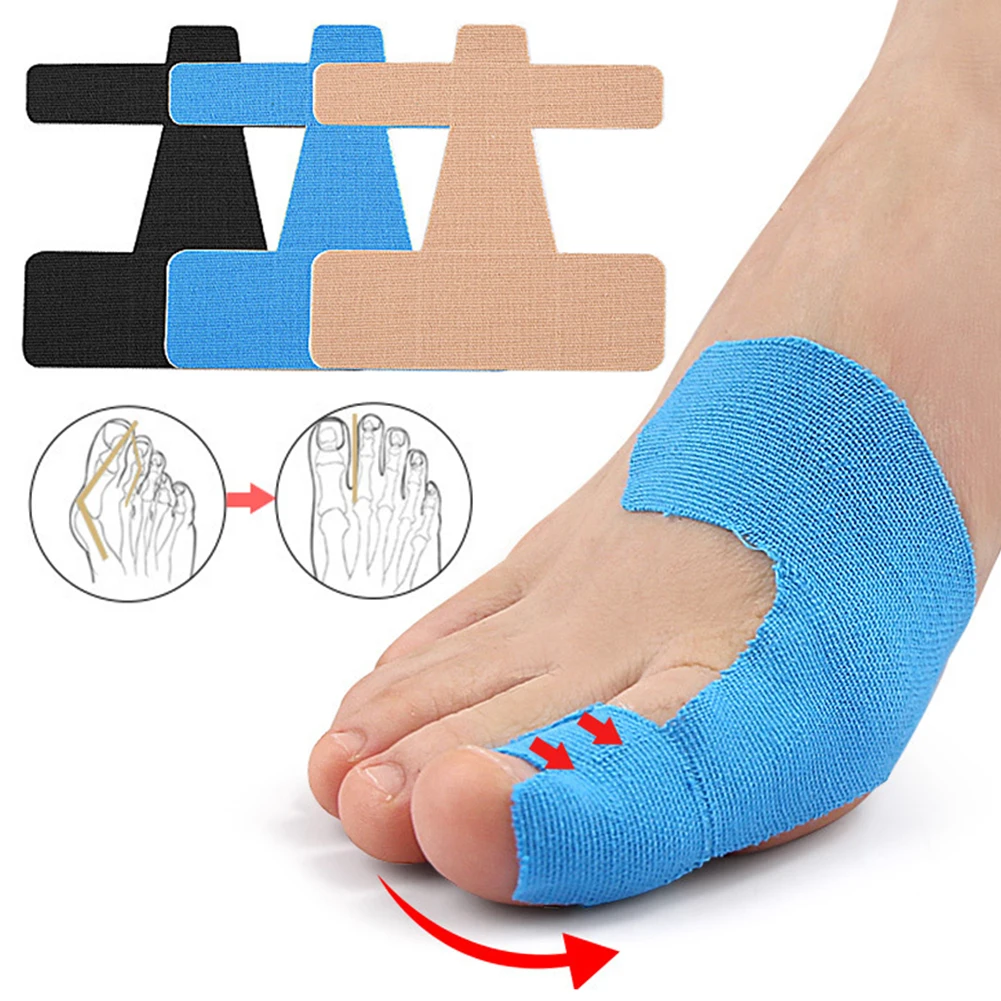 10Pcs Bunion Corrector Orthopedic Bunion Strap Breathable Hallux Valgus Orthosis Corrector Self Adhesive for Big Toe Correction