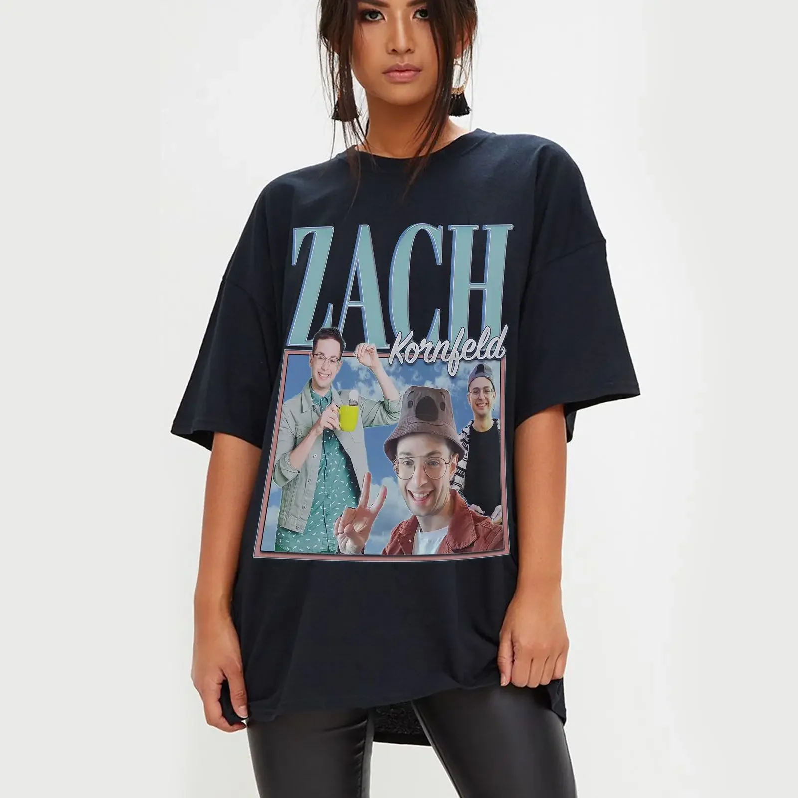 Zach Kornfeld Retro 90s Vintage Homage T Shirt Funny Fan  vintage Washed Comfortable homme streetwear Stylish