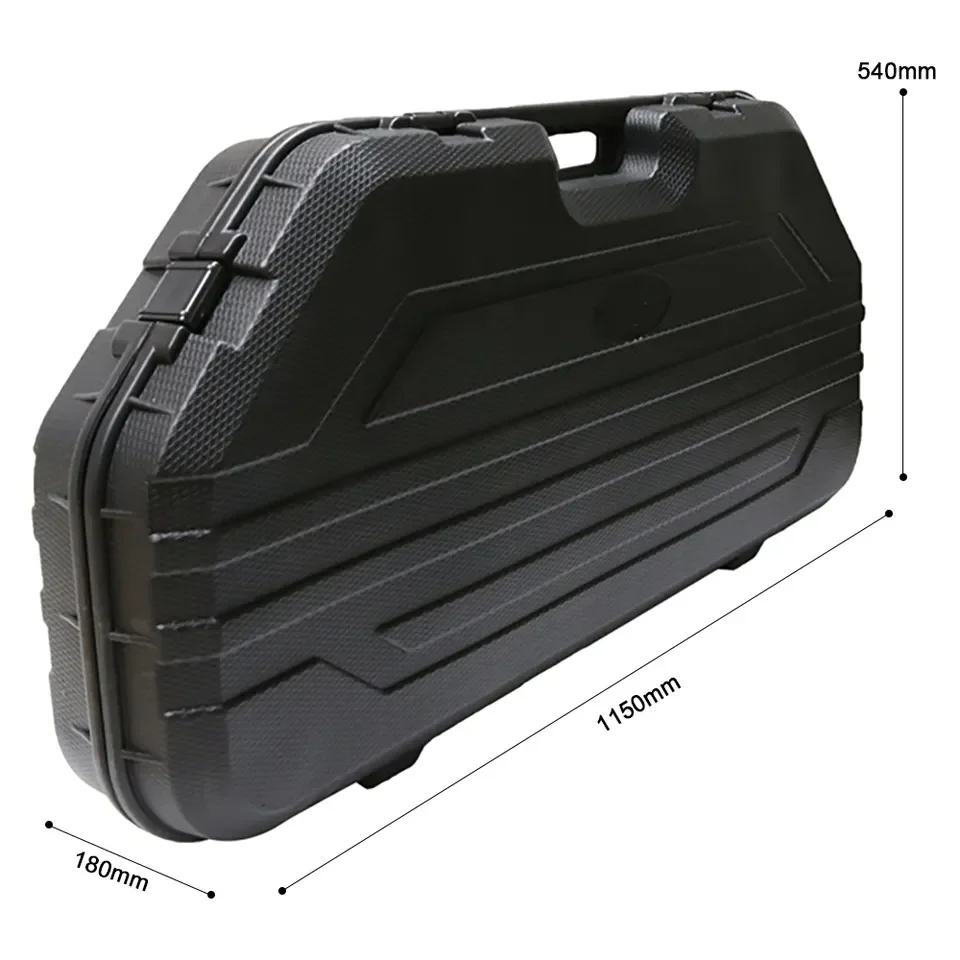1150mm Heavy Duty Anti-Shock Aviation Case, Compound Bow Storage, 12 Arrow Holders, Dust-Resistant, PP Modified Material