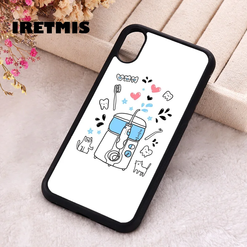 Iretmis Phone Cover Case For iPhone X XS Max XR 11 12 13 PRO MINI 14 15 16 Plus Rubber Silicone TPU Dental hygiene