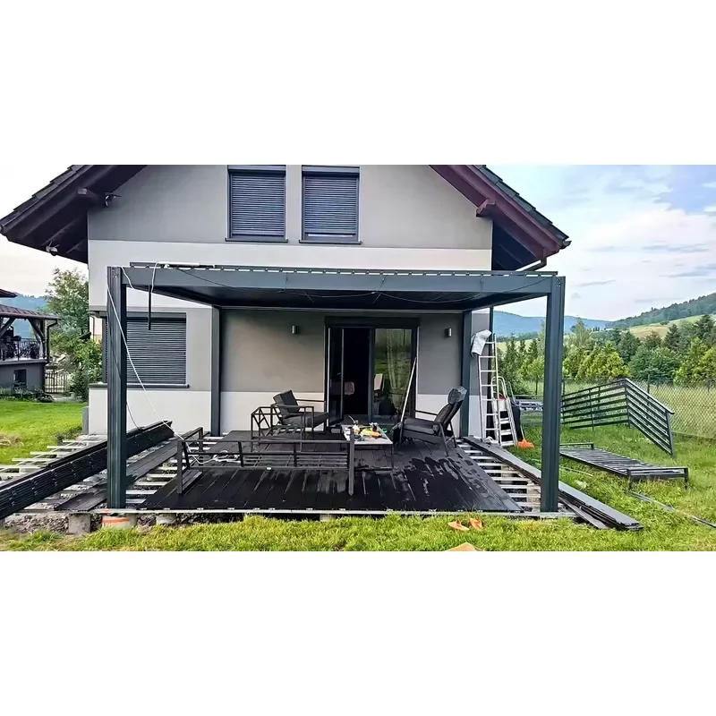 The Aluminum Case of Pergola an Easily Assembled Ecological Sunshine House for Garden Gazebo