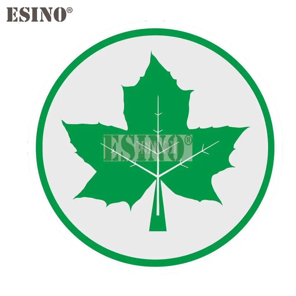 Car Styling Funny Vivid Green Maple Leave Creative Decorative Adhesive PVC Waterproof Sticker Car Whole Body Vinyl Decal