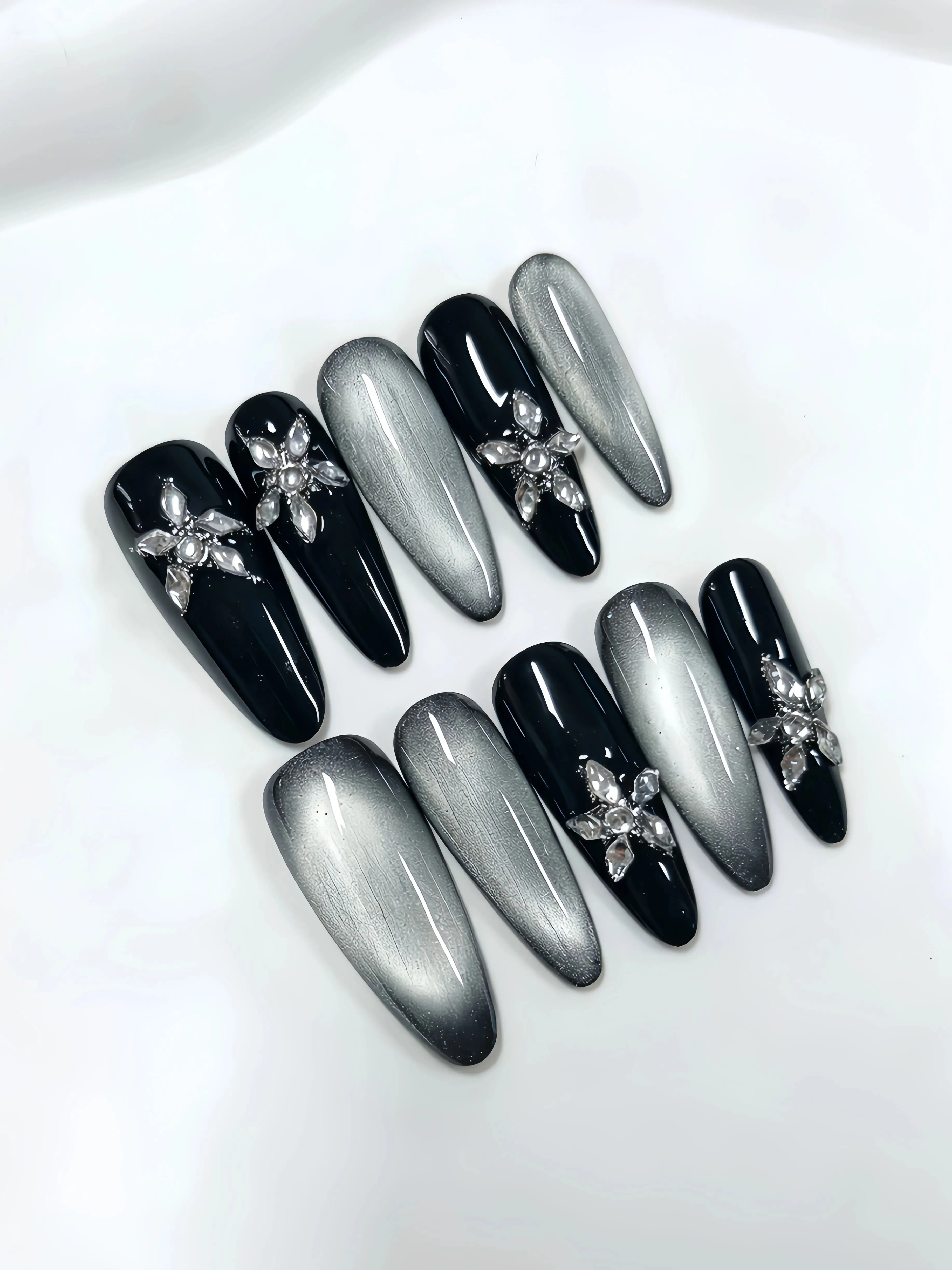 Ensemble de 10 pièces, faux on - Nail Art Cat Eye Simple avis et prix