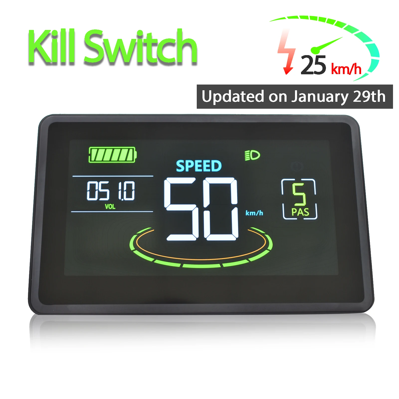 H6C Bicycle Computer Large Screen Led Cycling Computer Odometer Accurate Waterproof Bicycle Speedometer E Bike Accessories