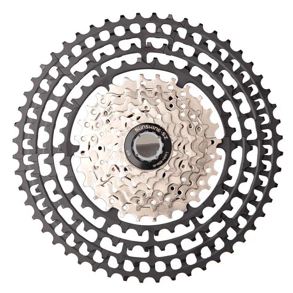 New Sunshine Mtb10 11 12 speed cassette 46t 50t 52t HG M9000 M8000 parti di biciclette CNC Black Freewheel mountain bike Parts bolany