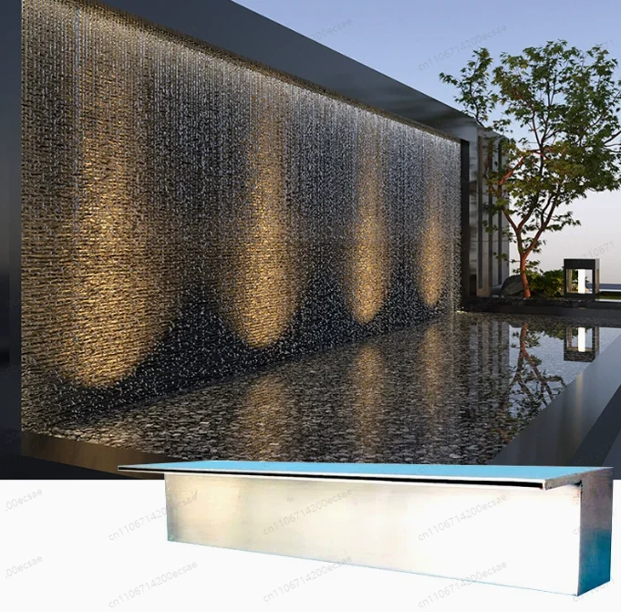 304 stainless steel flow trough duckbill waterfall outlet