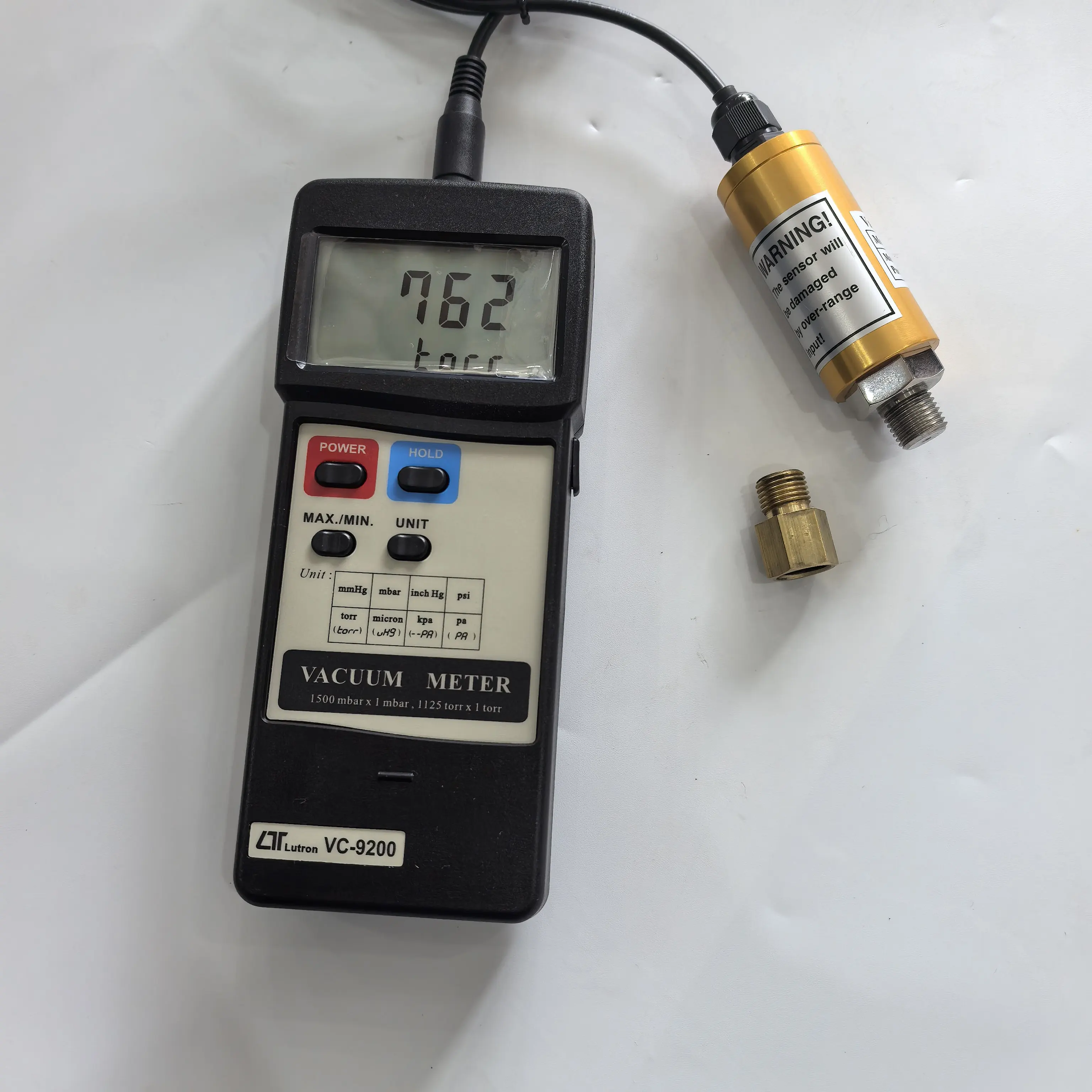 VC-9200 Absolute Vacuum Meter Digital Vacuum Pressure Gauge 1–1500 mbar High Precision Vacuum Tester