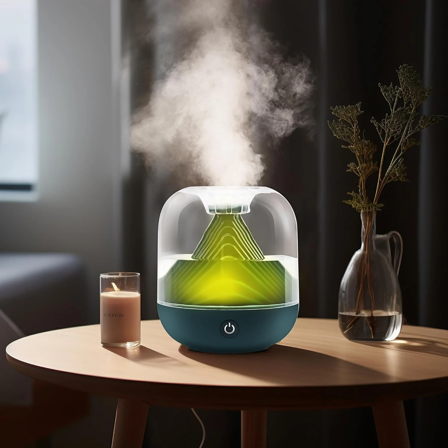 Small Bedroom Landscape Design Cool Mist Mini Humidifier - USB Nano-atomization Nozzle for Plants, Office, Car, Baby Room with N