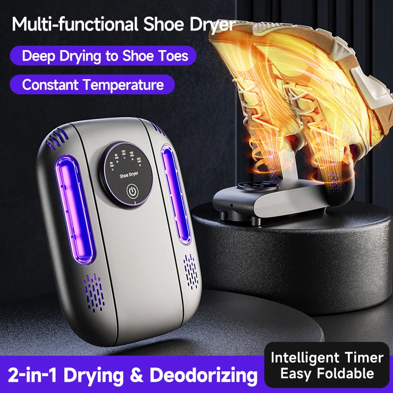 Smart Foldable Constant Temperature Shoe Dryer 2‑in‑1 Electric Shoe Warmer Dehumidify Odor Reduction Machine For Household Dorm