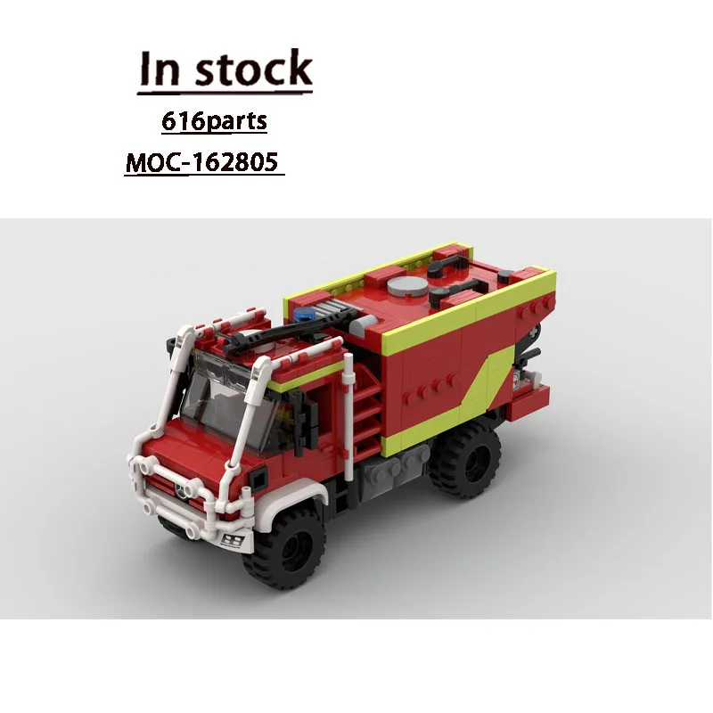 

MOC-162805 Модель пожарной машины для спасения в городских условиях и лесах, 616 деталей, креативный подарок на день рождения для мальчиков и детей