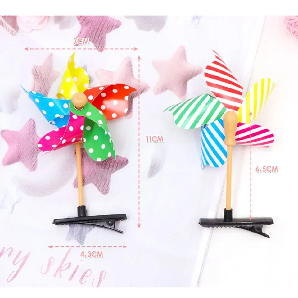 ピッピ美品 子供用ミニサイドヘアクリップ,レインボーとダクビルピン,プラスチック
