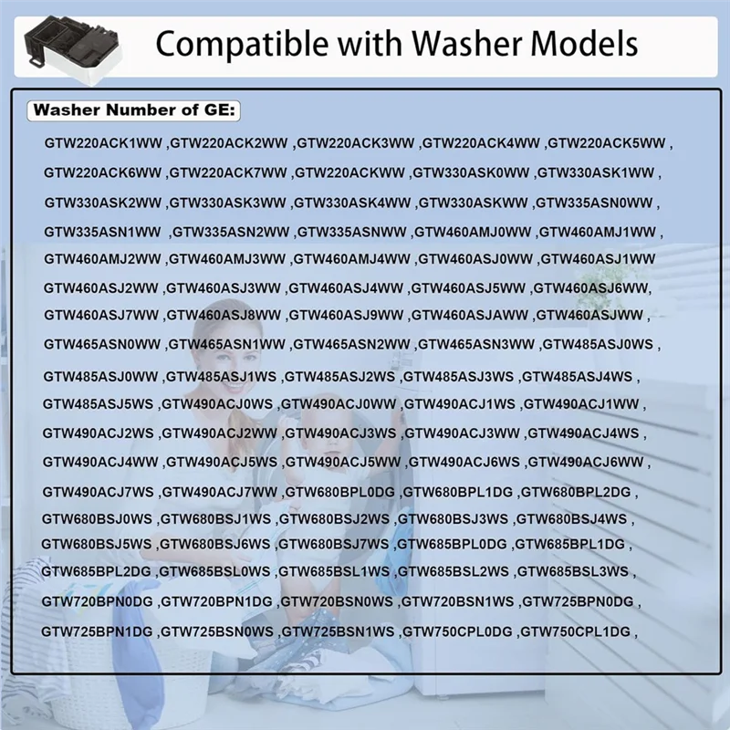 أجزاء الغسالة AY03-WH01X27954 المتوافقة مع مفتاح قفل غطاء الغسالة GE استبدال WH01X24114، WH01X26114، WH08X31577