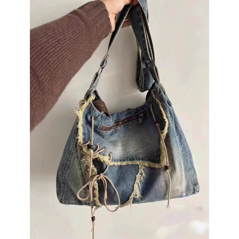 Fashionable Vintage Tote Bag Soft Handbag for Fashion Conscious Ladies E74B