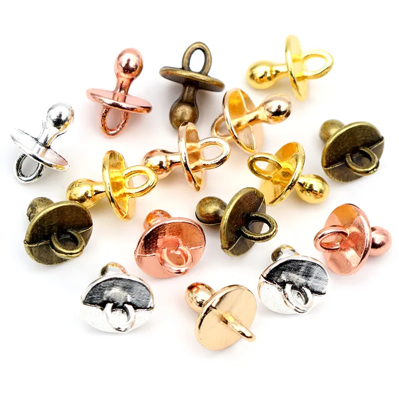 30 sztuk Charms smoczek dla dziecka Binky gryzak 14x10mm ręcznie robione rękodzieło wisiorek dokonywanie tybetańskie posrebrzane DIY na bransoletkę naszyjnik