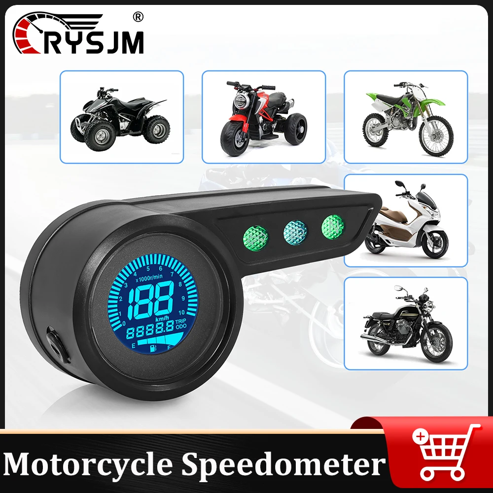 

* 7 Color Backlight Digital Motorcycle Instrumentation Speedometer Dashboard Mileage TRIP ODO Fuel Level Meter for Yamaha Moto
