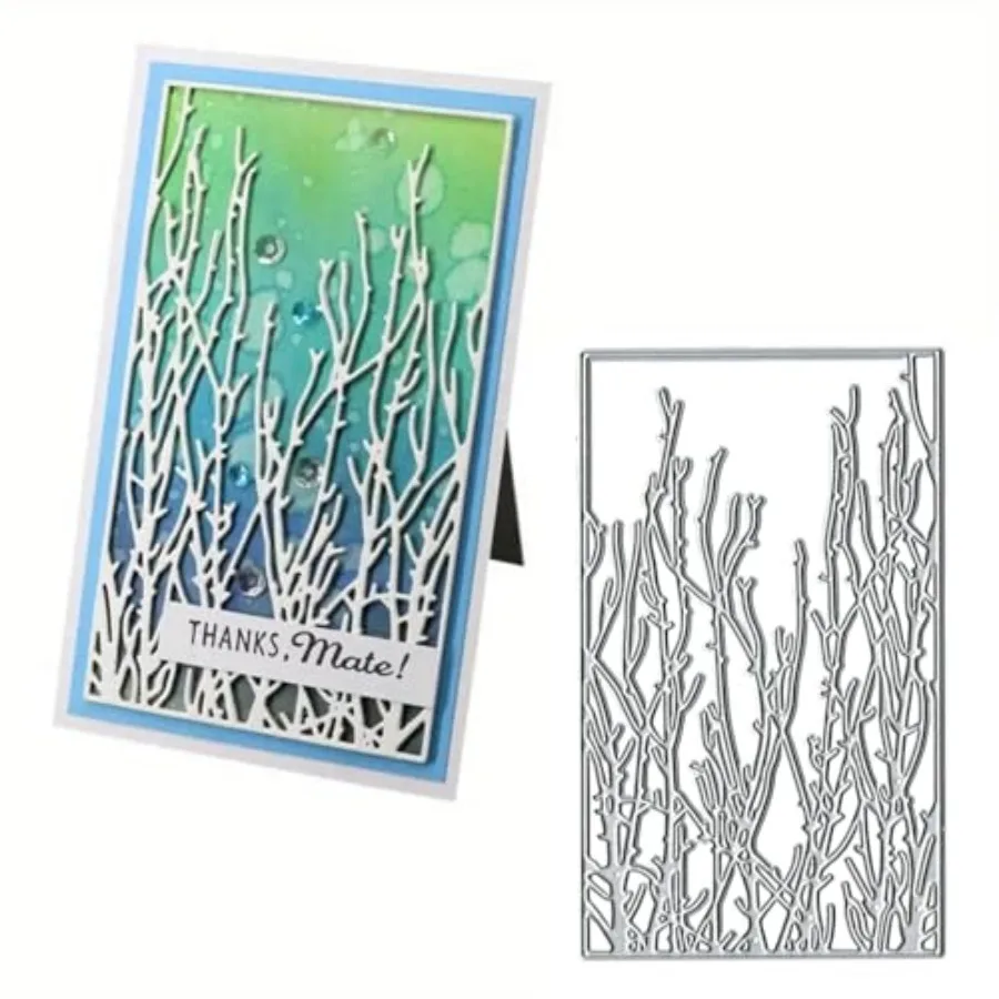 

Coral Seascape Frame Metal Die Cuts, Metal Cutting Dies for DIY Embossing Card Making, Albums, Scrapbooking, Book Tags Decor Pa