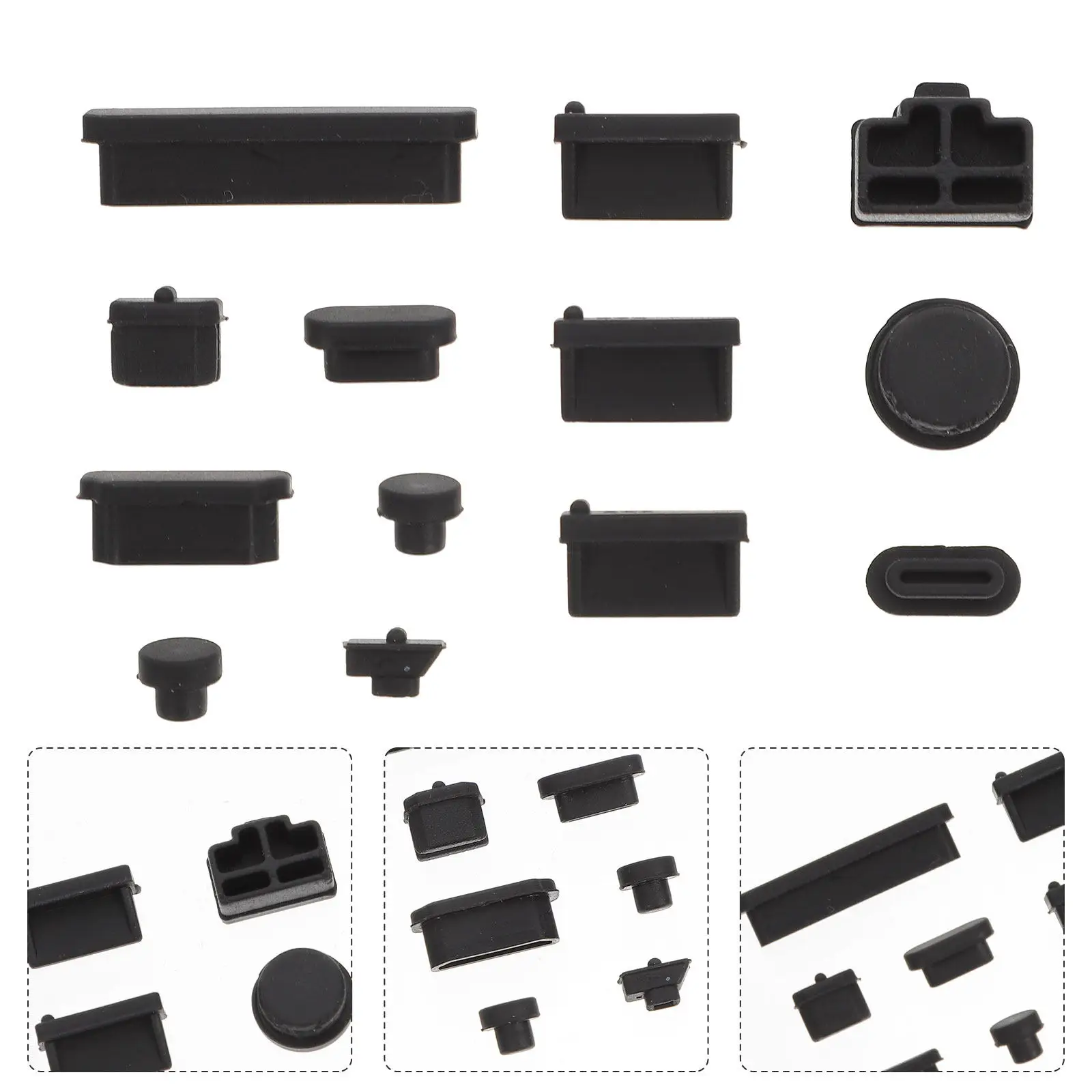 3Set Silicone Dust Plugs for Laptop Pc Computer Ports Protection Against Dust Dirt Moisture Oxidation Rust Easy Install Remove