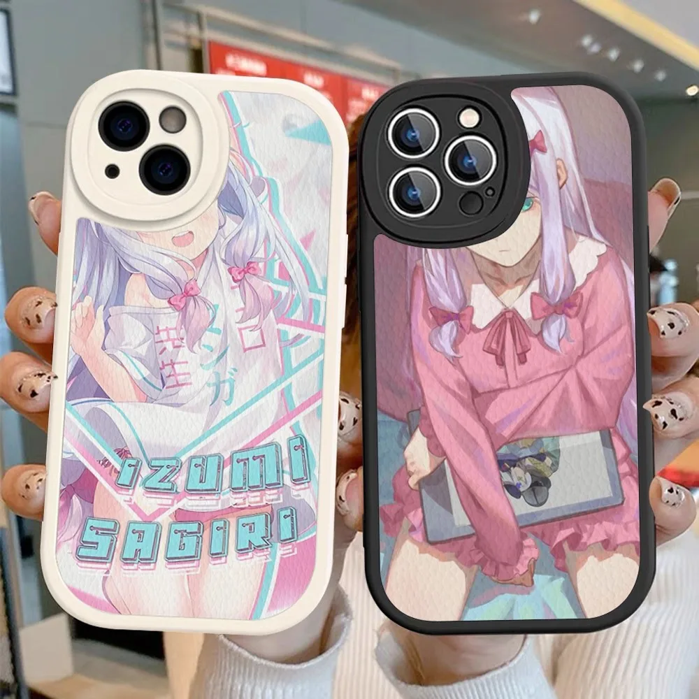 Eromanga Sensei Izumi Sagiri Phone Case Hard Leather For iPhone 14 13 12 Mini 11 14 Pro Max Xs X Xr 7 8 Plus Fundas