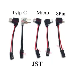 1 szt. Interfejs motocykla USB-Micro 8pin 90 stopni męski + wtyczka JST USB do terminala JST/SYP złącze kabla interfejsu