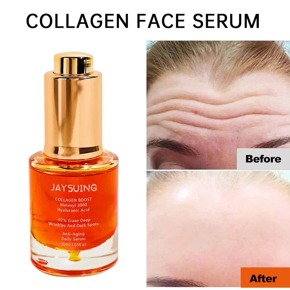 Collagen Wrinkle Remover Face Serum Anti Aging Lifting Firming Essence Fade Fine Lines Whitening Moisturizing Beauty Skin Care