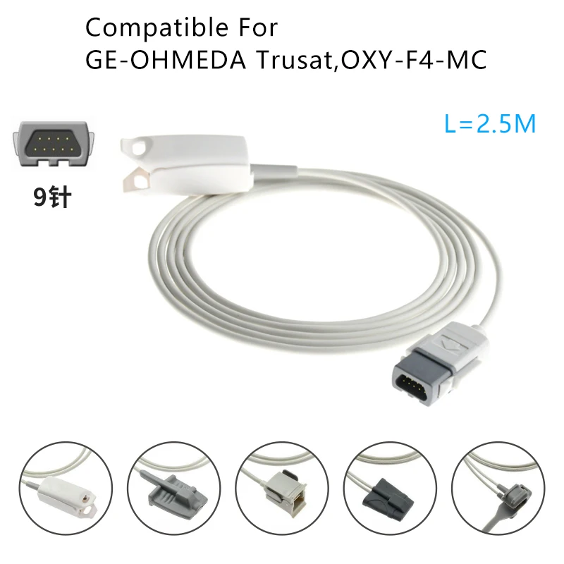 مستشعر spo2 لتشبع الأكسجين في الدم على شكل حرف V لشاشة GE Dash2000 Dash4000 GE-OHMEDA tuffsat Trusat