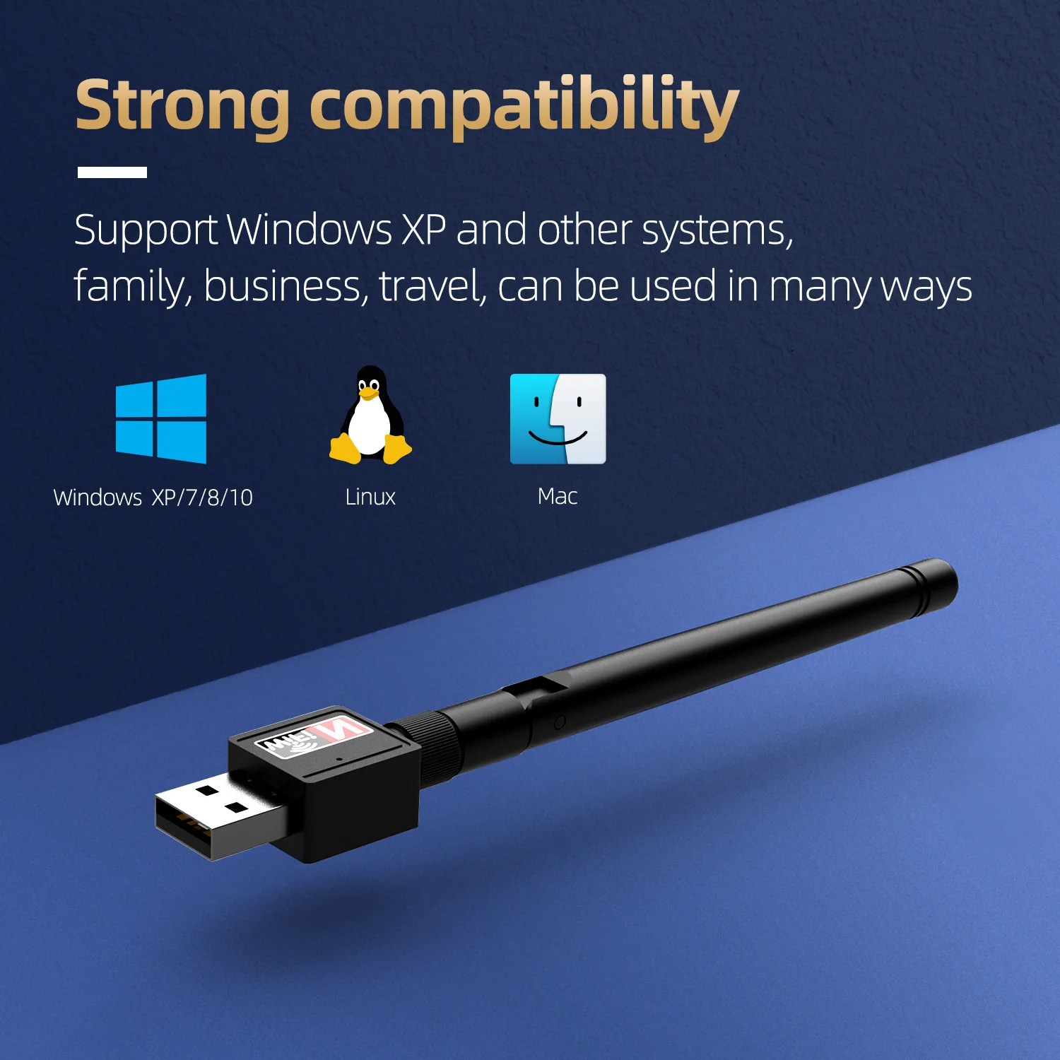 USB WiFi Adapter for Desktop, PIX-LINK 150Mbps Wireless Network for PC, WiFi Dongle Support Windows