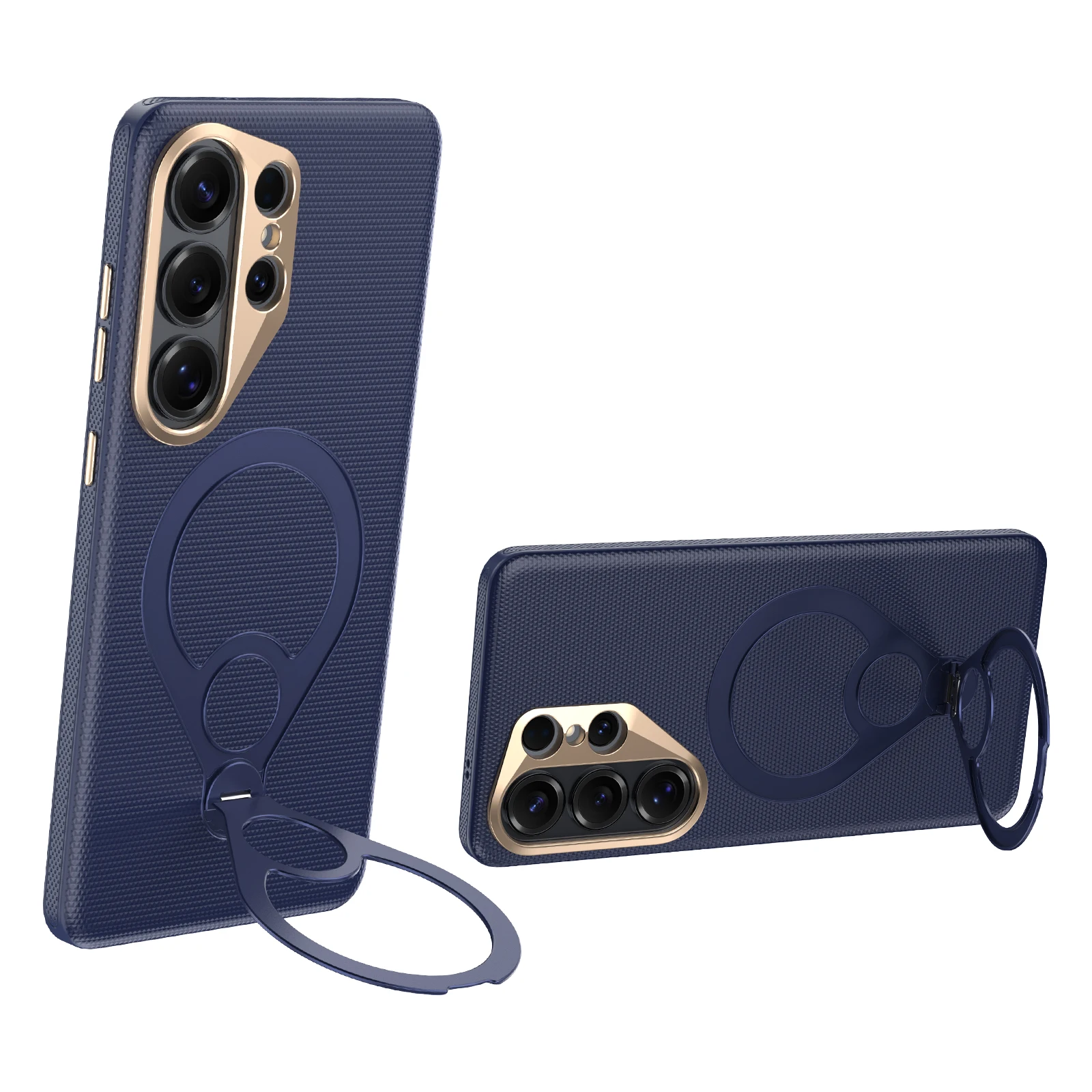 

New Tennis Racket Kickstand Case for Samsung S26 Ultra, 360° Rotating Ring Holder, Kirin Leather + TPU Secure Grip