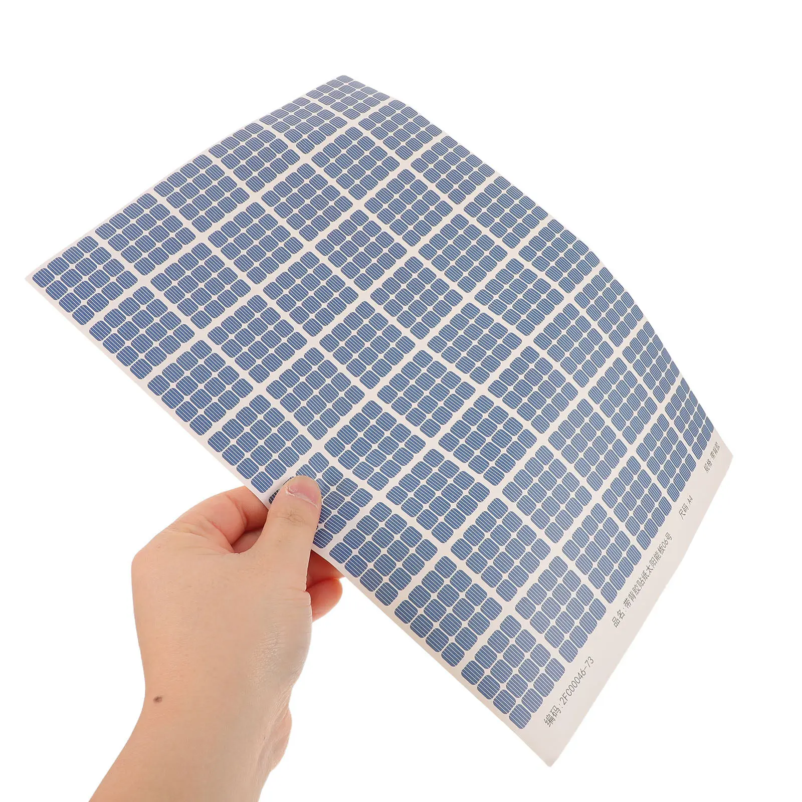 6Sheets Adhesive Solar Panel Stickers Renewable Energy Realistic Photovoltaic Decals for Architecture House Roof Sand Table
