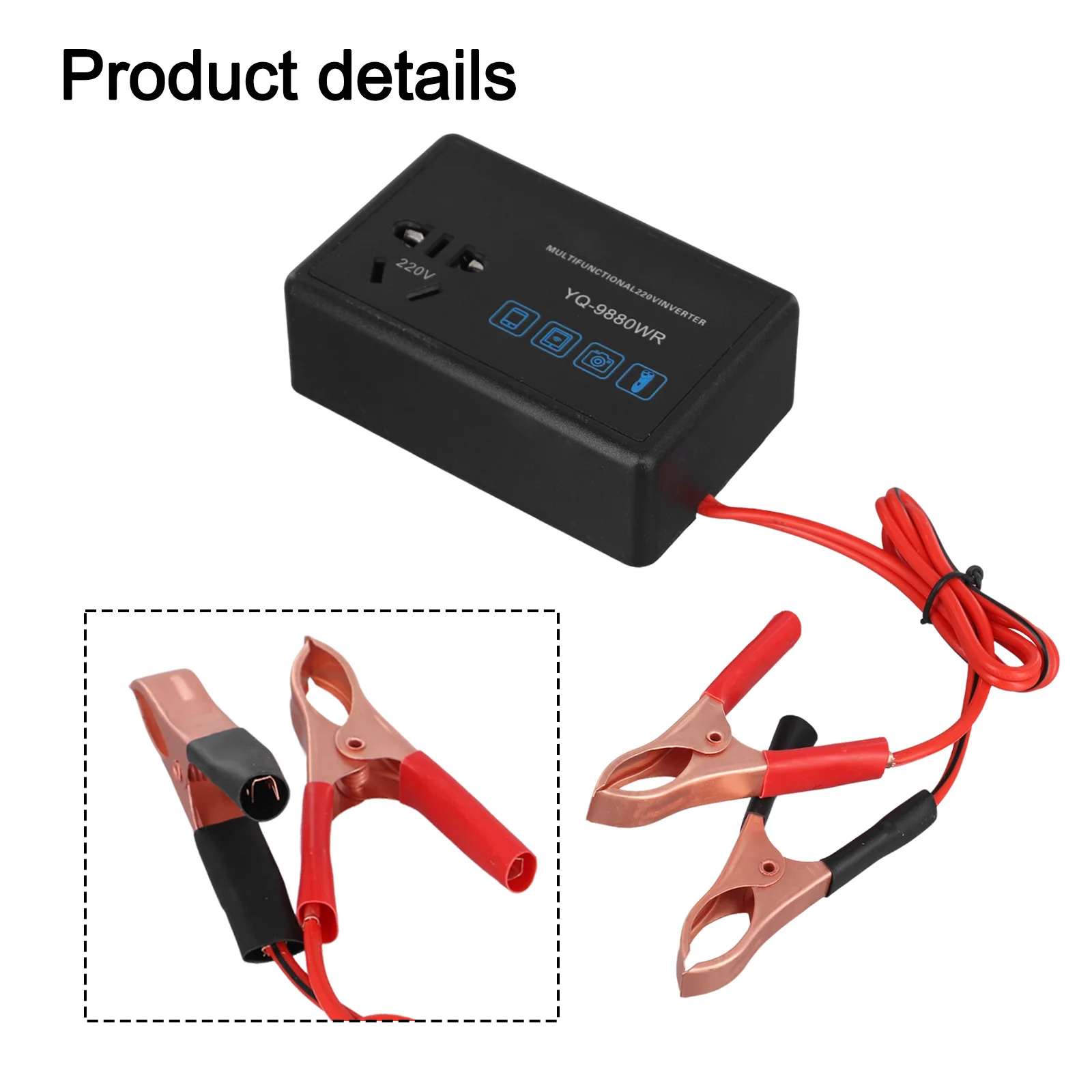 Car Battery Inverter 200W Inverter Adapter Practical Design Reliable Performance Wear-resistant Construction Easy Installation
